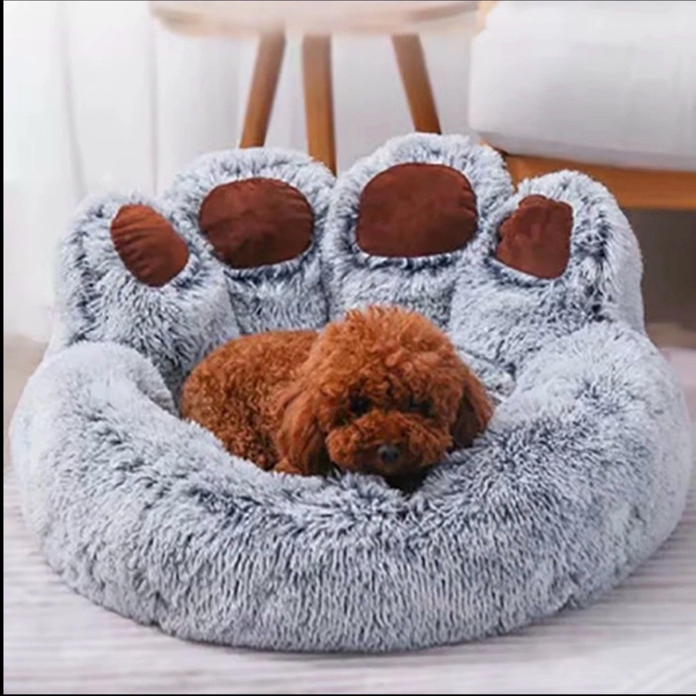 Cozy Gray and Brown Pet Bed